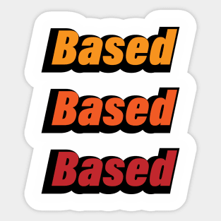 Based artistic typographic design Sticker